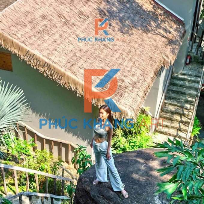 PK.ARTT Art Thi công tranh nhân tạo lợp mái nhà tại M villas Resort Phú Quốc